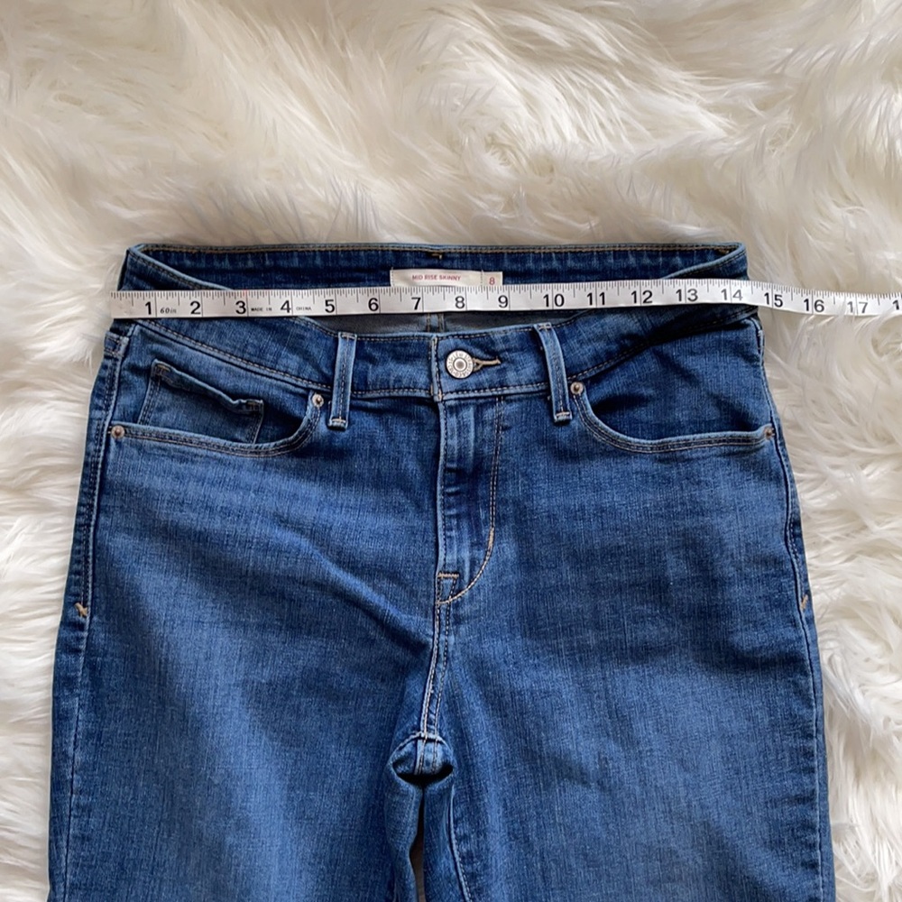 Levi’s Mid Rise Skinny Ruffle Hem Jeans Size 8 - Picture 12 of 14